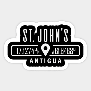 S John's, Antigua and Barbuda GPS Location Sticker